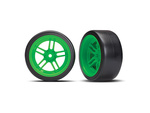 Traxxas koleso 1.9", disk split-spoke zelený, pneu Drift (2) (zadný)
