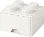 LEGO® úložný box 4 - so zásuvkou biela 250 x 250 x 180 mm