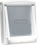 PetSafe-Kunststofftür mit transparenter weißer Klappe, Ausschnitt 37 x 31,4 cm