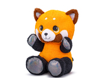 Panda červená plyšová 24cm sediaca