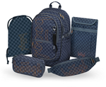 BAAGL SET 5 Core Ska blau: Rucksack, Federmäppchen, Beutel, Gürteltasche, Laptop-Hülle GRS