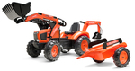 Falk Tractor cu pedale 2060Y Kubota cu încărcător, excavator și remorcă