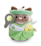 NICI peluche MyMochi Gatto Siamese Siamy 8 cm con pallina da tennis e costume, confezione regalo