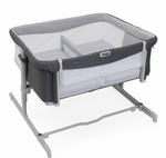 CHICCO Beistellbett Next2Me Twins für Zwillinge - Magnetgrau
