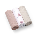 BABYONO Plienky mušelínové Super Soft 3 ks, Grey 70 x 70 cm