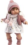 Llorens 38574 LOLA - realistická bábika so zvukmi a mäkkým látkovým telom - 38 cm
