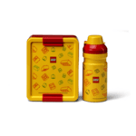 Set da pranzo LEGO Brick (bottiglia e scatola) - rosso/giallo