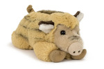 Sanglier en peluche couché 9x18cm