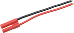 Konektor pozlátený 4.0mm samica s káblom 14AWG 10cm
