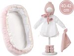 Llorens M740-88 oblečenie pre bábiku bábätko NEW BORN veľkosti 40–42 cm s doplnkami