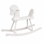 Caballito balancín de madera para niños Baby Mix blanco