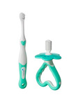 Brush-baby First Brush &amp; Teether, periuță de dinți și jucărie de dentiție, 0-18 luni