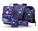 BAAGL SET 5 Ergo Jungle Panda: cartella, astuccio, sacchetto, grembiule, portafoglio