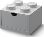 LEGO® stolný box 4 so zásuvkou šedá 158 x 158 x 113 mm