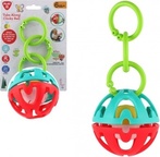 Hrkálka gule/prívesok na kočík plast 22cm