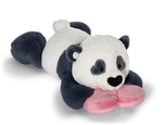 NICI peluche Panda Love con cuore 20cm, sdraiata