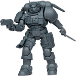 McFarlane figura Warhammer 40,000 Hadnagy Phobos páncélban szürke