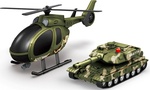 CITY SERVICE CAR - 1:14 Vojenský set vrtuľník + tank