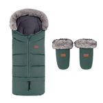 PETITE&amp;MARS Set zimska vreća Arctic 4u1 + rukavice za kolica Fjora Khaki