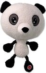 Hračka Dog Fantasy Big head panda plyšová pískacia 30cm