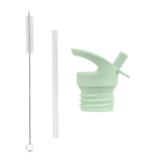 A Little Lovely Company - bouchon, brosse et paille pour bouteille en acier inoxydable - dinosaure