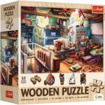 Trefl Drevené puzzle 501 - Poklady v podkroví