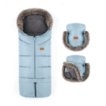 PETITE&amp;MARS Set zimný fusak Arctic 4v1 + rukavice na kočík Furry Sky Whisper
