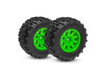 Traxxas roată 2.1/2.6", disc verde, anvelopă Sledgehammer (față) (2)