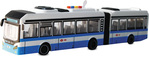 CITY SERVICE CAR - 1:16 Kĺbový autobus - modrý na zotrvačník so zvukmi