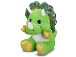 Triceratops plyšový 37cm sediaci zelený