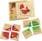 Woody Minipuzzle Marienkäfer in einer Holzkiste
