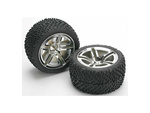 Traxxas kolo 2.8", Twin-Spoke strieborný disk, pneu Victory (2)