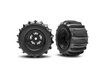 Traxxas koleso 3.6/4,7", disk Sand Car čierny, pneu belted paddle (zadné) (pár)