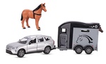 Kids Globe Traffic Volvo EX90 kov s prívesom pre kone 28cm spätný chod