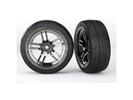 Traxxas koleso 1.9", disk split-spoke čierny chróm, pneu Response (2) (predné)