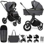 MUUVO Kočík kombinovaný Quick SE 2 Diamond graphite set 2v1
