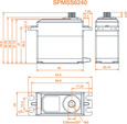 Spektrum servo S6240 Auto Visoka brzina 15kg.cm 0.08s/60° 23T