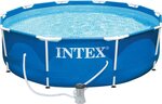 Záhradný bazén INTEX 28202 Metal Frame 305 x 76 cm kartušovou filtráciou