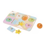 Puzzle/Vkladačka doskové geometrické tvary drevo