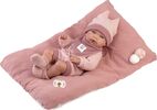Llorens 73818 NEW BORN DIEVČATKO - realistická bábika bábätko s celovinylovým telom - 40 c