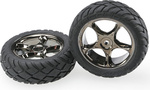Traxxas koleso 2.2", disk Tracer čierny chróm, pneu Anaconda (2) (predné)