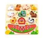 2Kids Toys Puzzle de echilibru Fermă 2 în 1