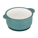 PETITE&amp;MARS Bol ceramic cu înveliș de silicon Misty Green
