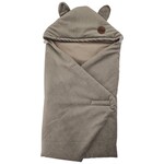 EKO Fußsack für Autositz Baumwolle Velvet Dunkel Beige 110x100cm