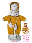 Llorens M844-003 oblečenie pre bábiku bábätko NEW BORN veľkosti 43-45 cm