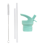 A Little Lovely Company - bouchon, brosse et paille pour bouteille en acier inoxydable – jungle