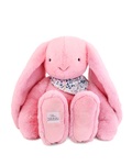 Doudou Plyšový králik XXL so šatkou ružový 50 cm