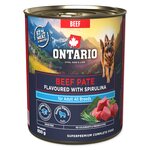 Konzerva Ontario Adult hovädzie paté s príchuťou spirulíny 800g