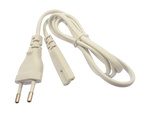 Netzkabel 230V 2-polig 1m weiß