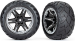 Traxxas 2.8" kotač, RXT crno-kromirani disk, Anaconda gume (4WD sprijeda/straga, 2WD sprijeda) (2)